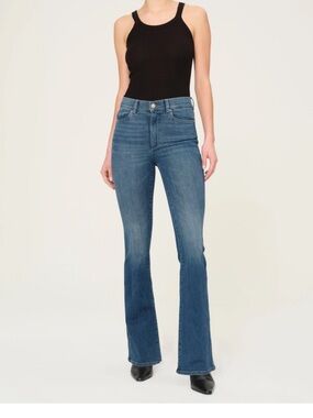 DL1961 Mid-Rise Blue Flare Jeans